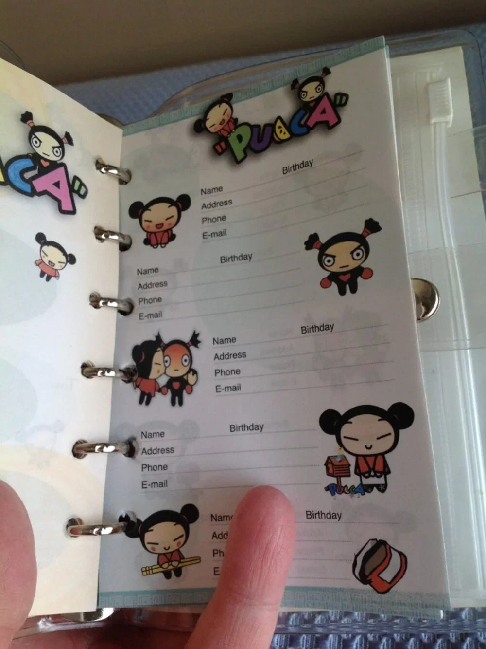 Vintage Y2K 2002 Pucca Calendar Notes Address Book Mini Wallet Planner Case - Picture 13 of 14